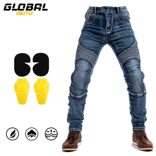 BUY ROCK BIKER Motorcycle Denim Jeans With Knee Protection ON SALE NOW ...