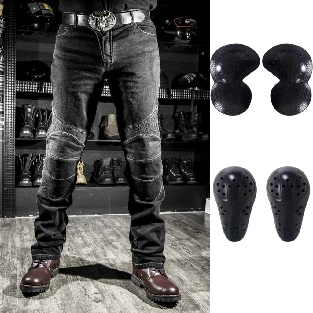 BUY KOMINE Straight Fit Motorcycle Jeans With Armor ON SALE NOW! - Rugged  Motorbike Jeans