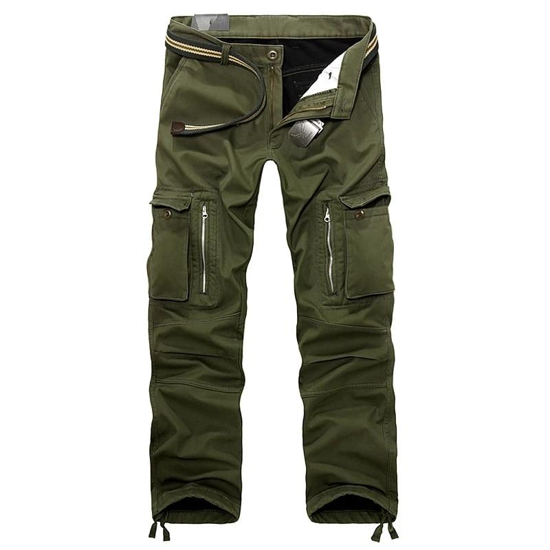 Buy Mens Fleece Lined Thermal Bottoms Elasticated Waist Trousers Casual Cargo  Combat Pants Bottom Multi Pockets Warm Winter Work Gym Walking Thick Jog  Jogging Joggers Online at desertcartINDIA